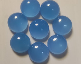 Calcedonio blu, pietra preziosa all'ingrosso, cabochon rotondo da 3 mm a 35 mm, pietra preziosa calibrata, cabochon sciolto, pietra preziosa per gioielli, pietra cabochon per anello