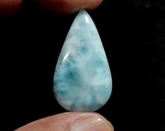 Larimar gemstone, Blue Larimar cabochon, Dominican Larimar Cabs, Loose Larimar Stone, Flat Back Gemstone for Pendant Wire Wrapping Jewellery