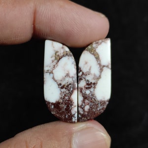Natural Wild Horse ,Cabochon Pair, Gemstone Pair, pair of Gemstone, Pair of Cabochons, Matching Pair, Gemstone for Earring, loose Gemstone