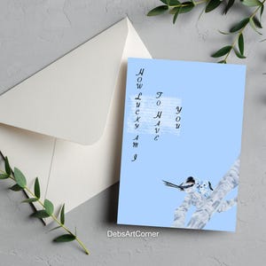 Cartões de felicitações - Cartões de agradecimento - Cartões de agradecimento - Cartões de felicitações ilustrados - DebsArtCorner - Que sorte a minha de ter você