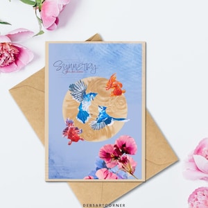 Postkaart-bedankkaarten-Art Print-Art Print Card-waarderingskaarten-collagewenskaarten-DebsArtCorner-symmetrie