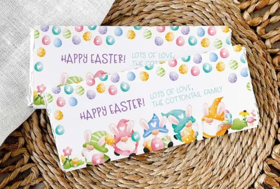 Personalised Easter Bunny Ears Chocolate Wrapper | Easter Treat | Sweet Gift | Teacher Gift | Easter Hunt Trail | Easter Gift | Easter Treat