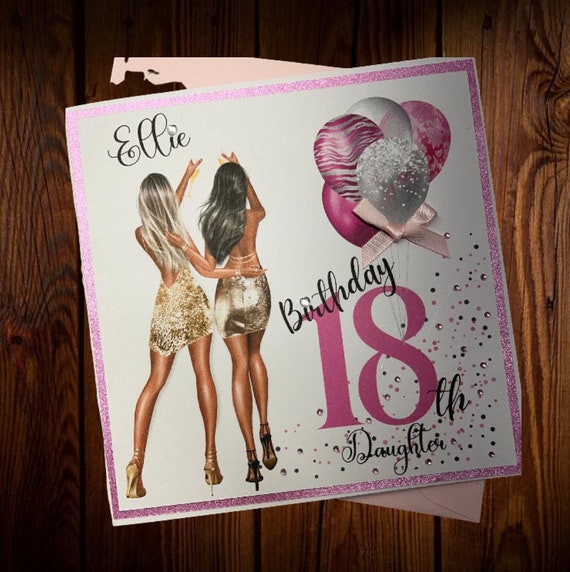 Personalised Party Girl Birthday Card, 18th, 21st, 30th, 40th, 50th, Mum, Daughter, Granddaughter, Sister, Cousin, Auntie