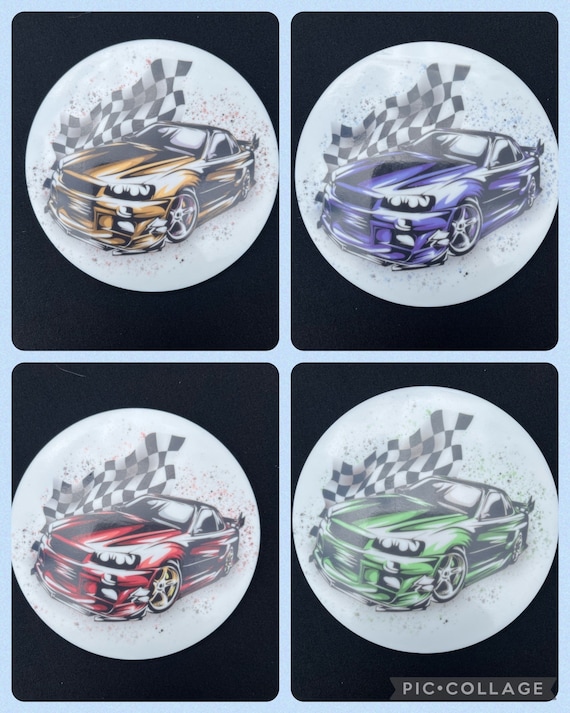 Handmade Car Coasters | Kitchen Coaters | Outdoor Dining Coasters | BBQ Coasters | Race Car Coasters | Car Enthusiast Coasters |