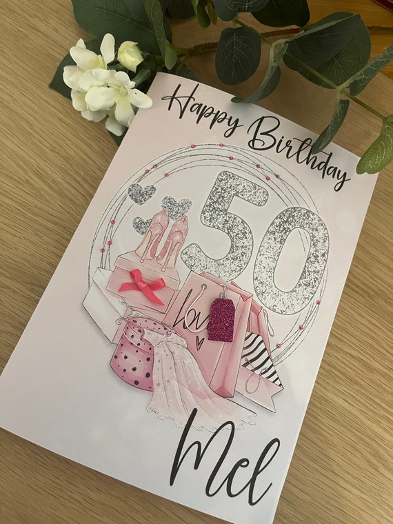 Personalised Birthday Glamour Birthday Card | Birthday Card | 16th | 18th | 21st | 30th | 40th | 50th | 60th | Daughter | Sister | Friend