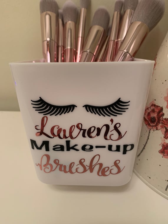 Personalised Make-Up Brushes Pot, Bedroom Decor, Make-Up Accessories, Girls bedroom decor,personalised, made to order, birthday gift