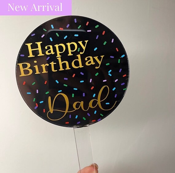 Handmade Personalised Sprinkles Birthday Cake Topper, Birthday Cake Topper, Special Birthday, Mum, Dad, Daughter, Son, Brother, Husband,