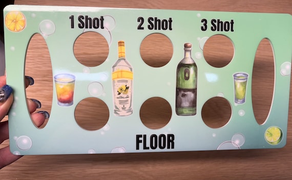 Handmade One Shot Two Shot Three Shot Floor Shot Glass Tray | Shot Glass Carry Tray | Party Shot Glass Tray | Birthday Shot Glass Tray