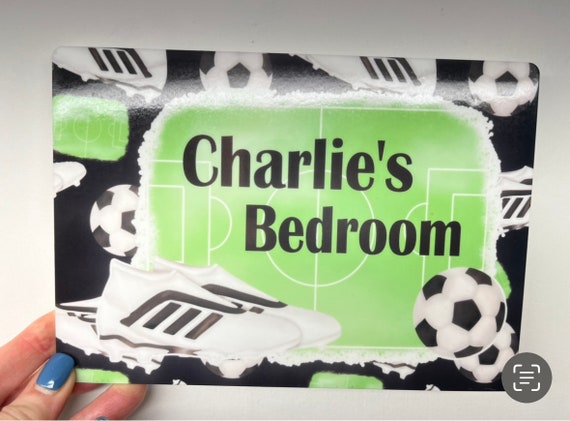 Personalised Football Room Sign | Bedroom Sign | Room Sign | Playhouse Sign | Boys Room  Sign | Girls Room Sign | Treehouse Sign | Den Sign