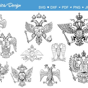 Eagle Insignia SVG Design Medieval Collection Family crest Graphic Art