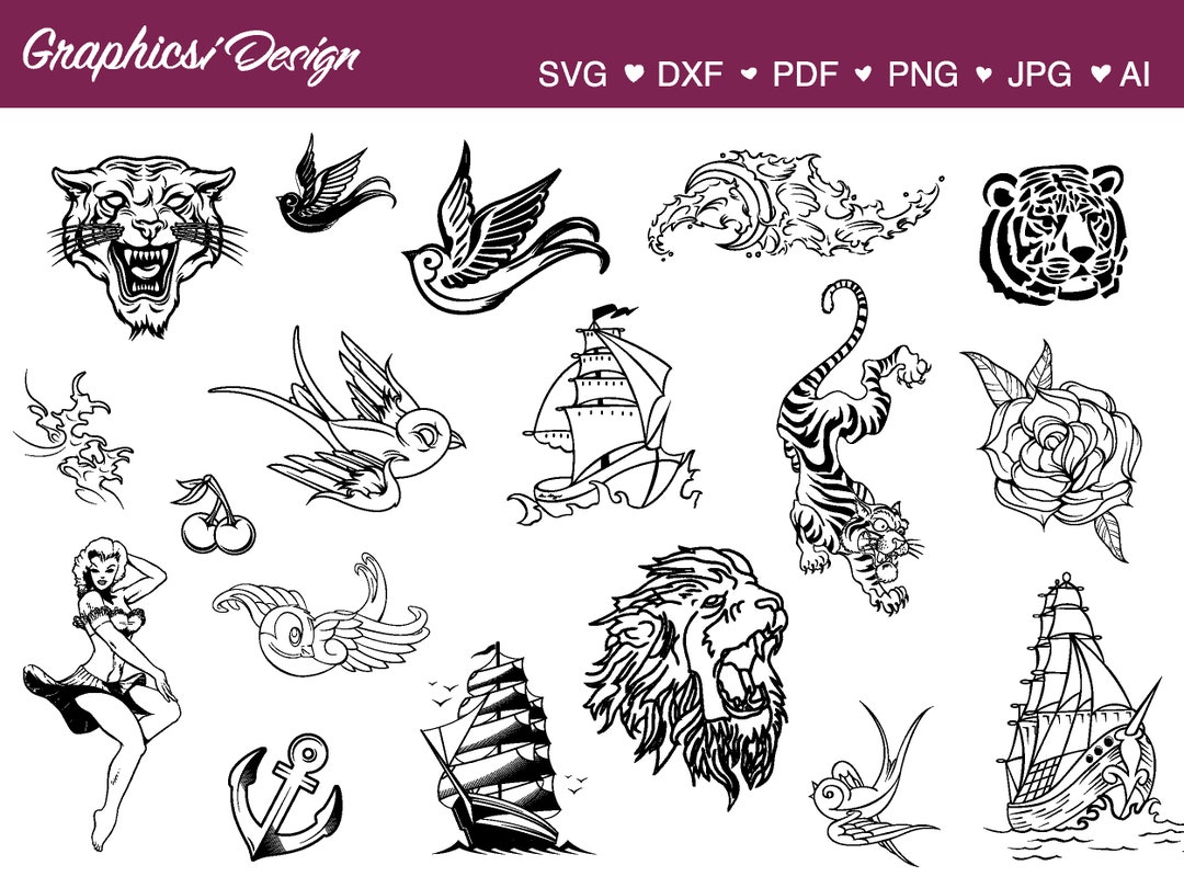 Sailor Jerry’s Tattoo Stencils l & ll Sailor Jerry's Tattoo Stencils II (Vol. 2) – BELZEL BOOKS
