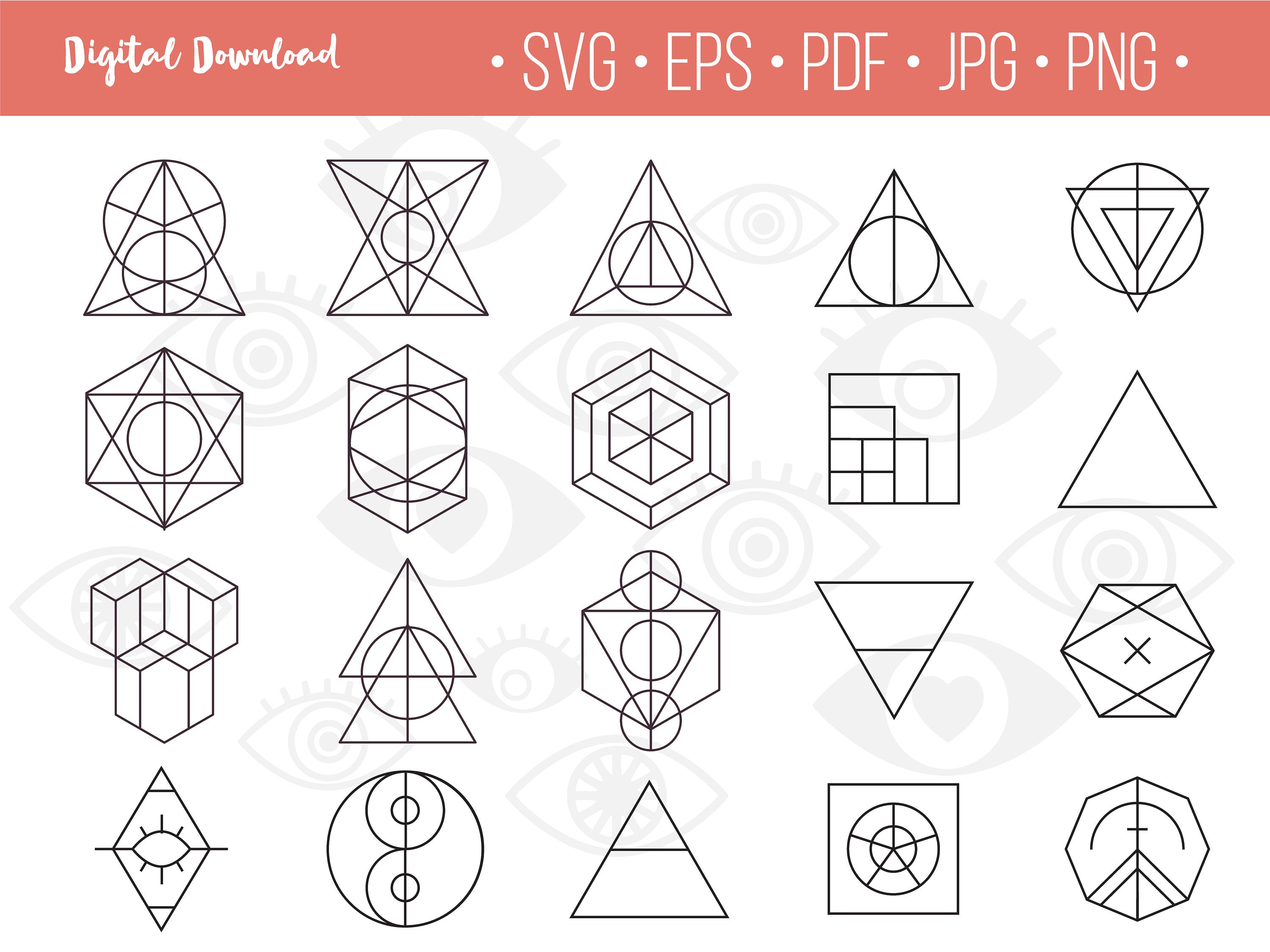 Sacred Geometry Series Stencils  Geometric tattoo design, Pattern tattoo,  Geometric tattoo