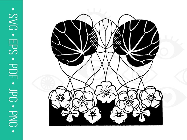 Floral Print Kunst Stil Blume Design Eleganz Schone Grenze Etsy