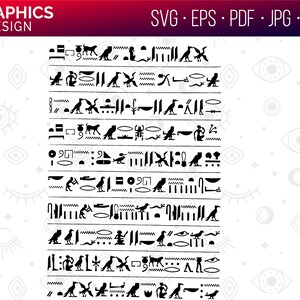 K&ouml;nnte beinhalten: Schwarz-wei&szlig;e Hieroglyphen auf wei&szlig;em Hintergrund. Die Symbole sind in Reihen angeordnet und beinhalten Bilder von V&ouml;geln, Tieren und anderen Objekten.
