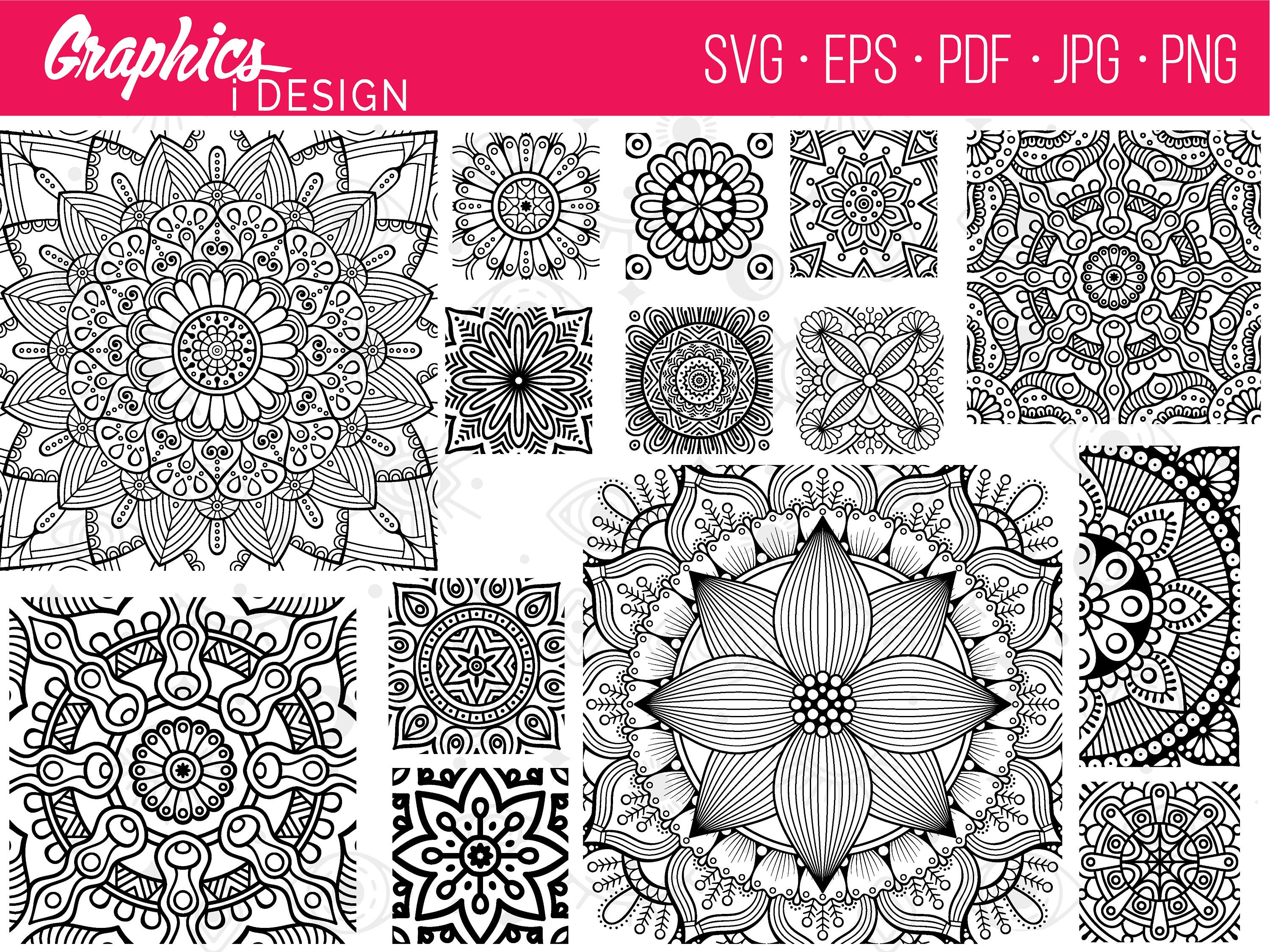 Download Floral Time Henna Mandala Turkish Tile Pattern Geometric Square Design Traditional Islamic Culture Decorative Svg Eastern