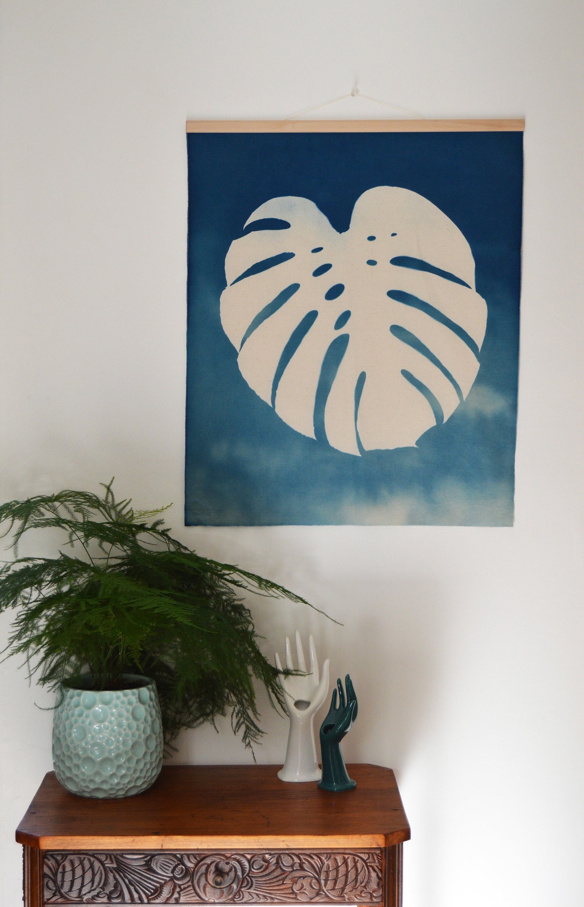 Cyanotype Sur tissu Feuille