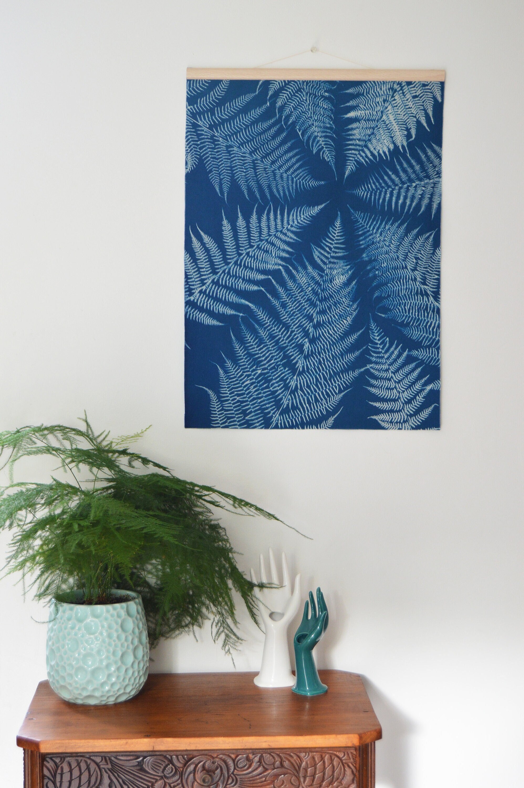 Cyanotype Sur tissu Feuilles