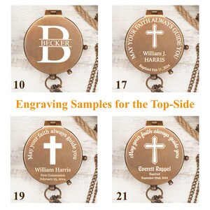 Engraved Brass Compass: Personalized Baptism, First Communion ...