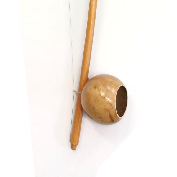 Berimbau authentique - Instrument de musique brésilienne fabriqué à la main avec Caxixi, Baqueta, Verga, Dobrao, Arame