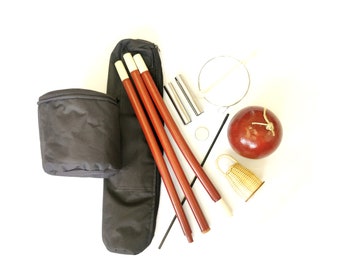 Berimbau for Travellers Capoeira Instrument with all parts Caxixi, Baqueta, Dobrao, Bag