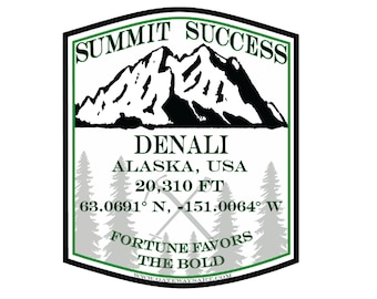 Summit Success Sticker Denali Seven Summits Decal Sticker - Etsy