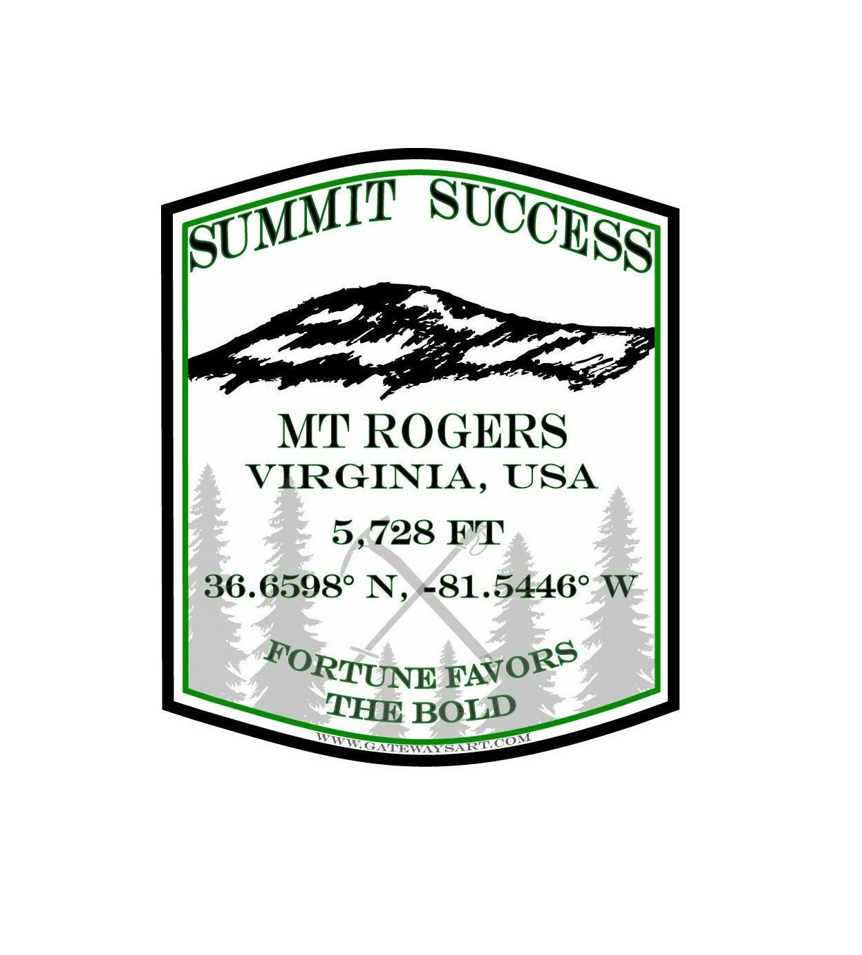 Mt Rogers Summit Sticker | Weatherproof Vinyl Decal - Etsy
