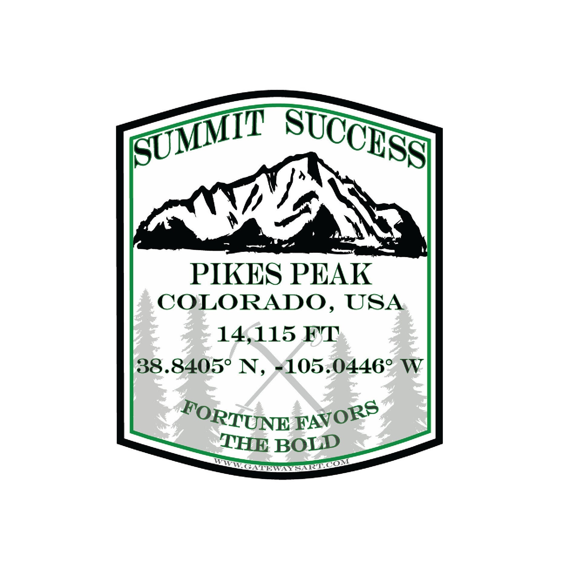 Pikes Peak Trail Colorado Oval car bumper sticker decal 5" x 3"