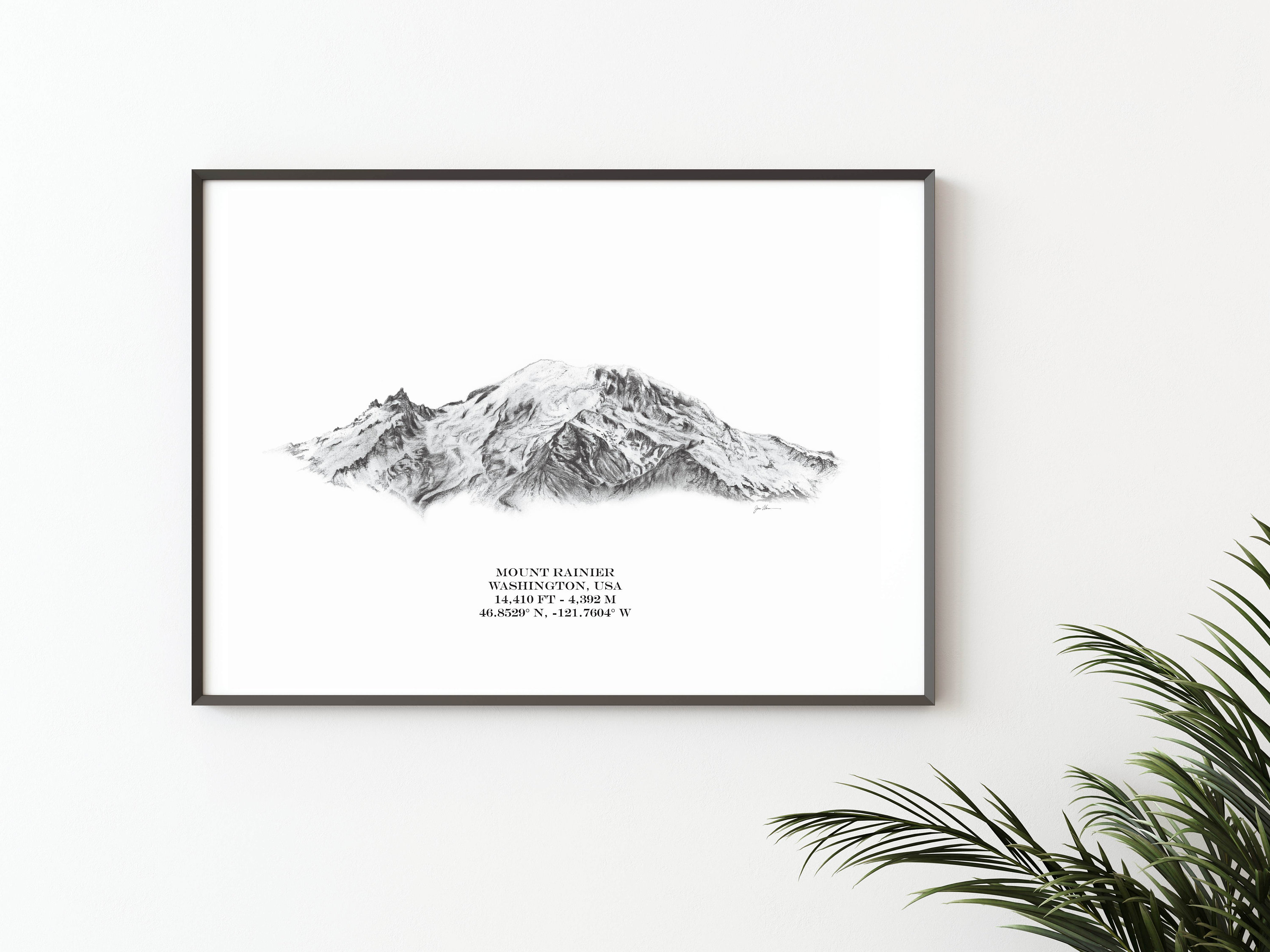 Mount Rainier Printable Poster | Mount Rainier, Washington Wall Art, Digital Download, Gift ...