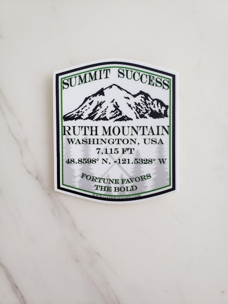Summit Success Sticker Ruth Mountain Summit Success Sticker, Mountain Sticker, Car Decal ...