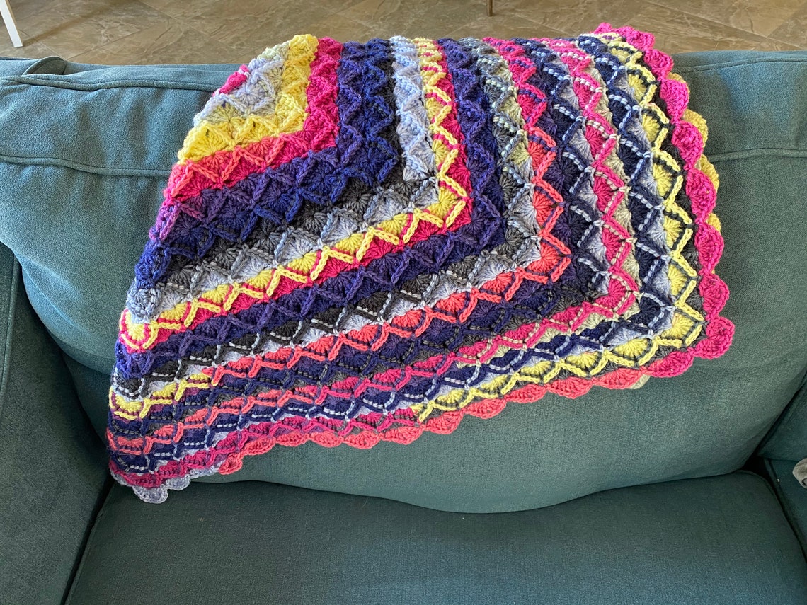 Bavarian Stitch Crochet Baby Blanket Etsy Denmark