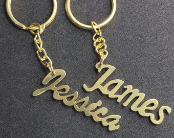 Llavero con nombre y letra, llavero grabado personalizado, regalo personalizado para él, mejor amigo, pareja, el mejor regalo de San Valentín.