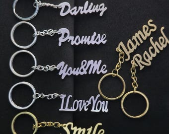 Llavero con nombre y letra, llavero grabado personalizado, regalos personalizados para él, mejor amigo, pareja, ideal para regalos familiares.