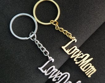 Llavero con letra personalizada, llavero grabado personalizado, regalo personalizado para el Día de la Madre, regalos para mejores amigas, regalos para mamá