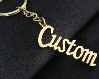 Llavero con letra personalizada, llavero grabado personalizado, regalos personalizados para él, mejor amigo, mamás y San Valentín.