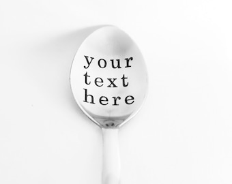 Cuchara de té personalizada, regalo con letra grabada a medida, cuchara de helado para regalos de Pascua, ideas de regalos ocasionales para familiares.