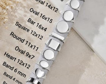 Kostenloser Gravur-Siegelring aus Silber, personalisierter Initialenring für Damen und Herren, individueller Rohling, 925er Sterlingsilberring, Jubiläumsgeschenk
