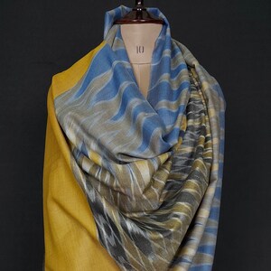 40x80&quot; Ekat Weave Stylish Cashmere Wrap, Handwoven on wooden Handloonm, Pure Pashmina of Kashmir, L15