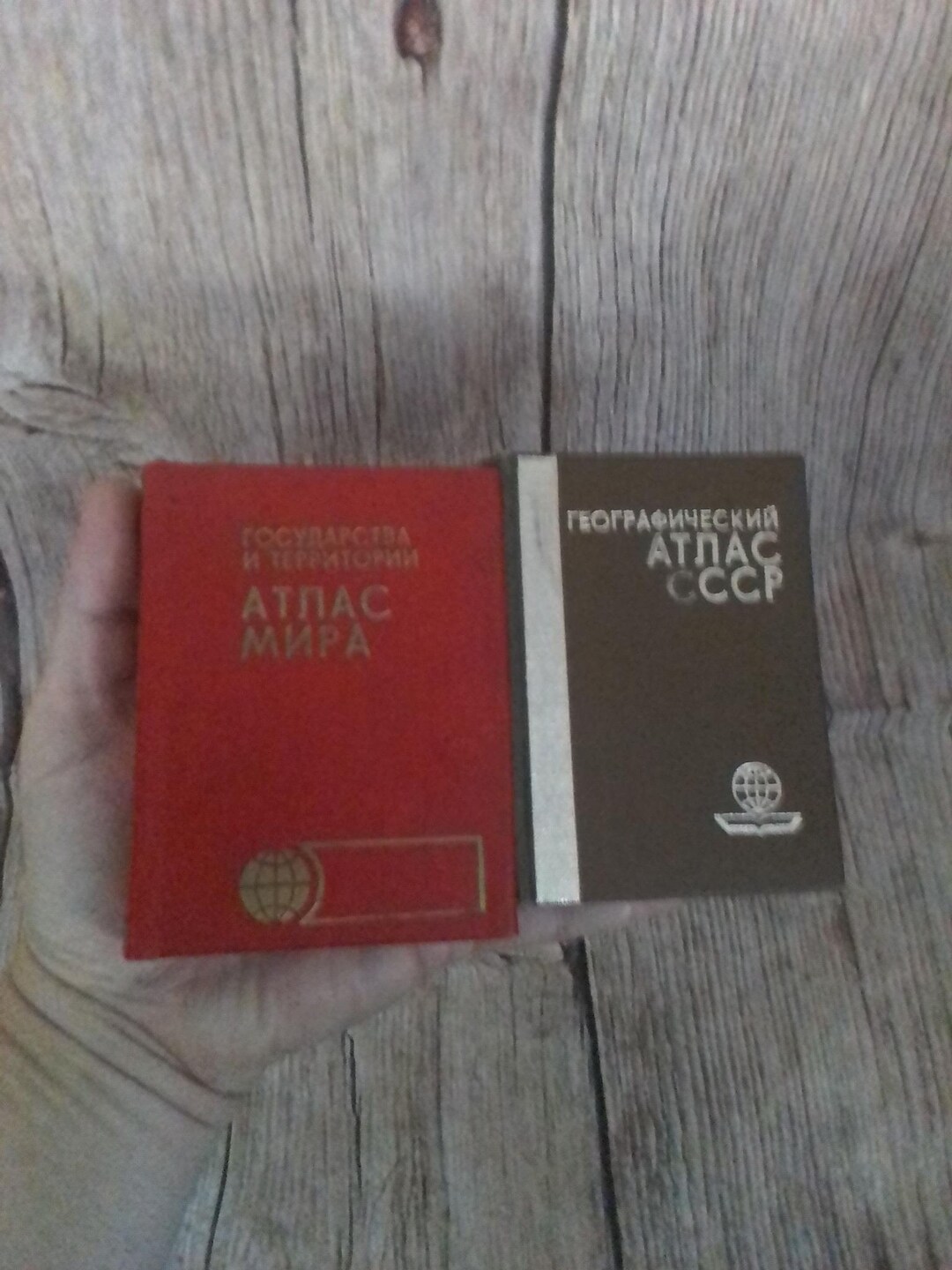 Mini-books: Atlas of the World and Geographical Atlas of the USSR 1986 ...