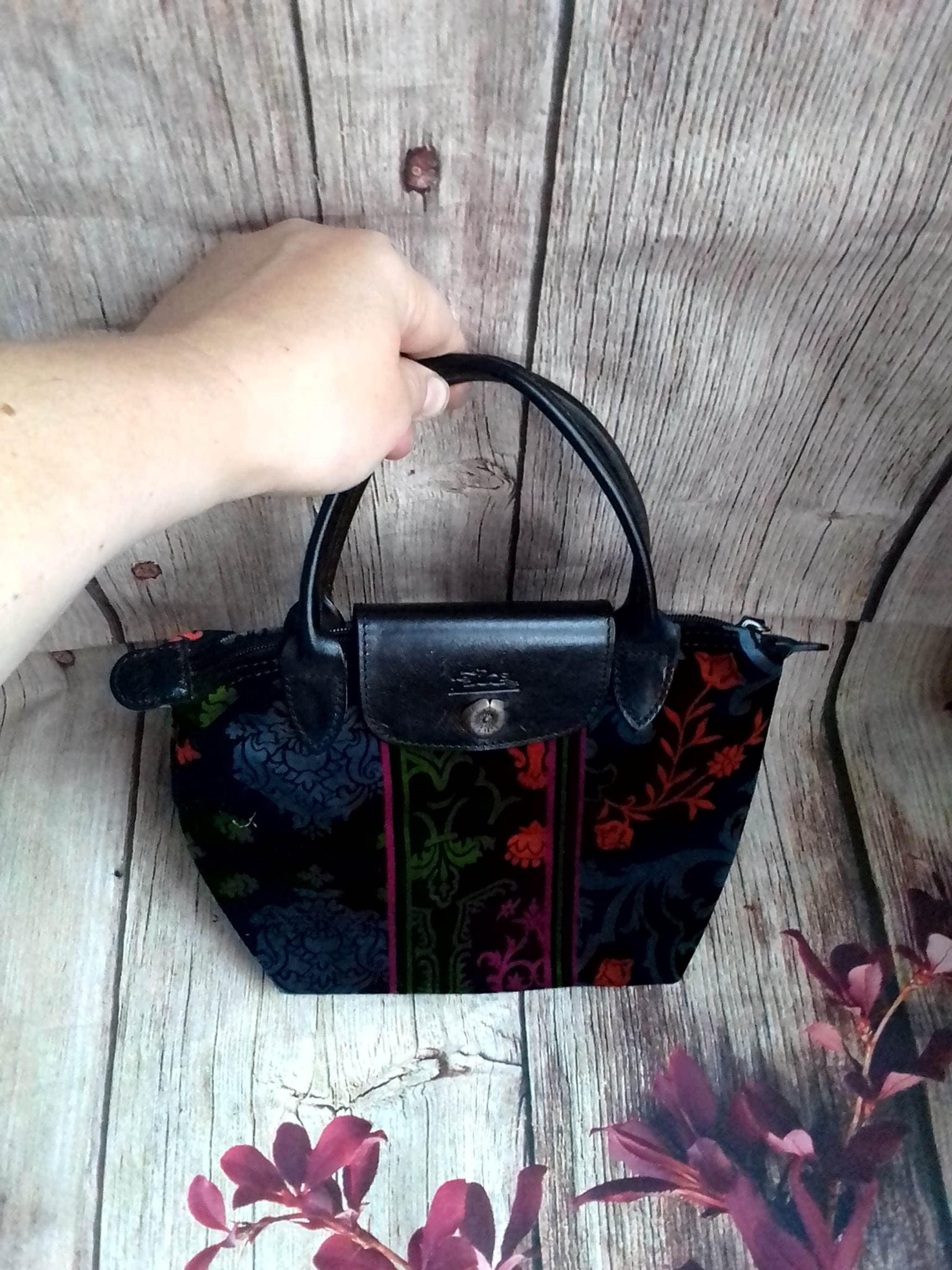 Longchamp velvet hotsell bag