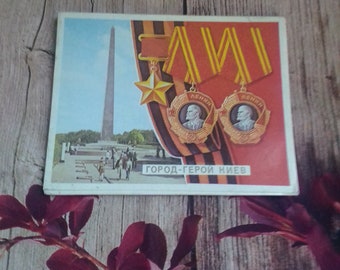 Hero City Kiev 1980, lot de 18 cartes postales