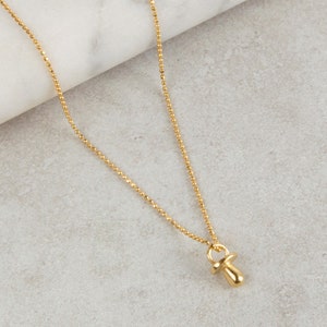 Sterling Silver Pacifier Charm Necklace: New Mom Gift