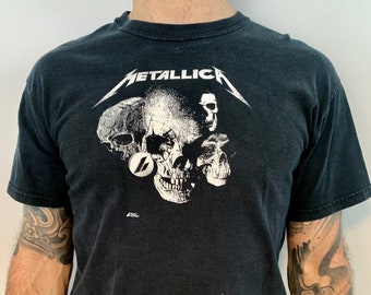 T-shirt Metallica Vintage Old School Unique Black - Etsy