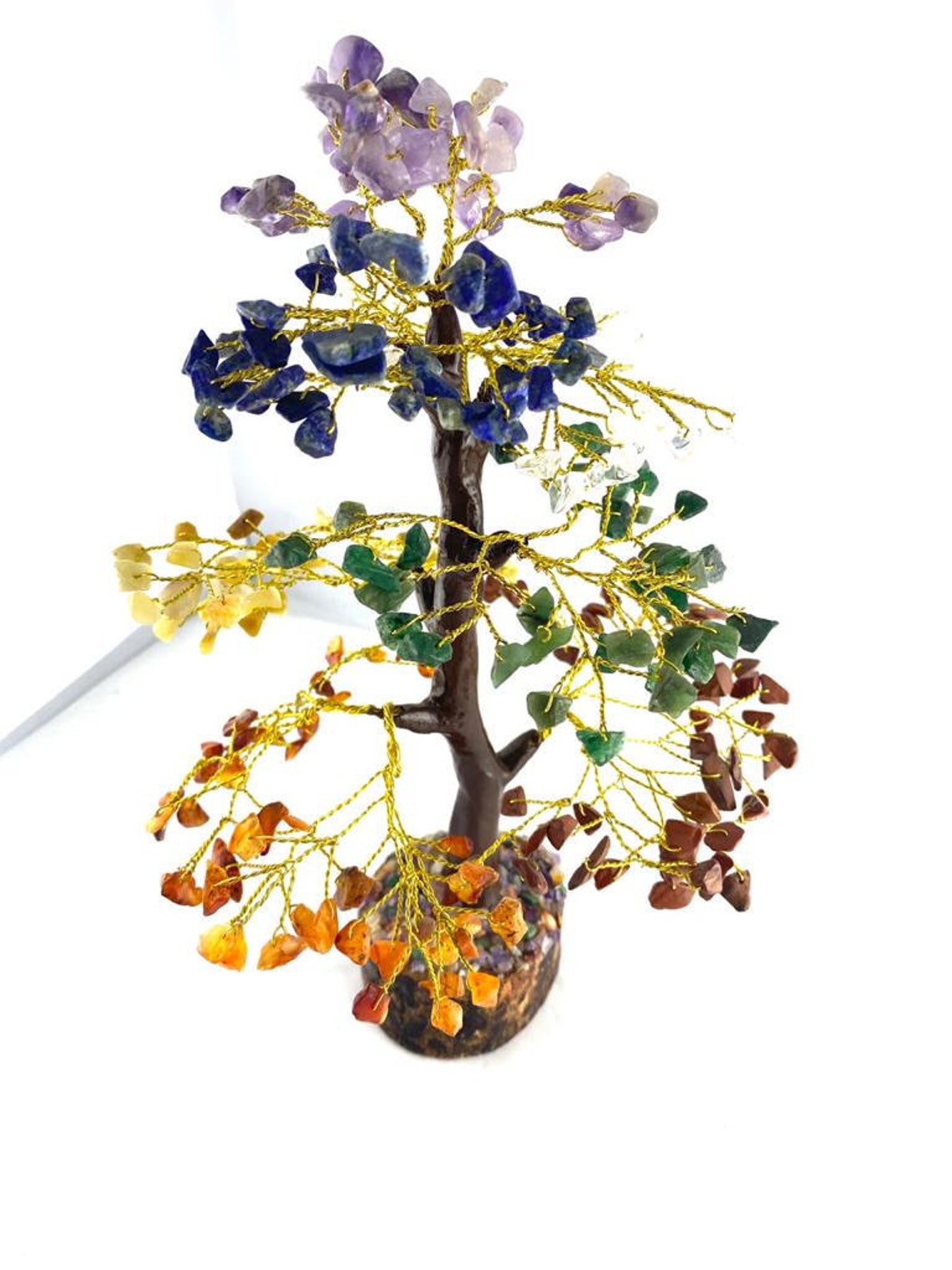 Seven Chakra Bonsai Money Tree Bonsai Tree Crystal Tree | Etsy