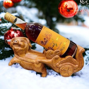 Unique Pig Wine Holder Made By Wood, Wine Rack, Bottle Holder, Tabletop Rack Best Gift For Wine Lover Wine Lover Gift Gift For Him