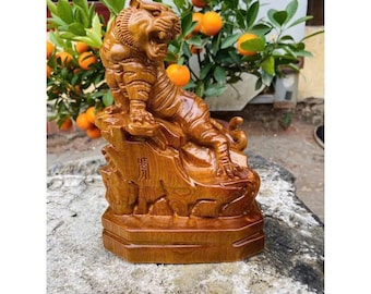 ヴィンテージの手彫り木製レリーフ虎の署名入り - Etsy 日本