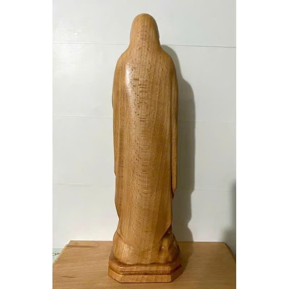 木製の聖母マリア像、聖母マリア彫刻（20/30 cm） - Etsy 日本