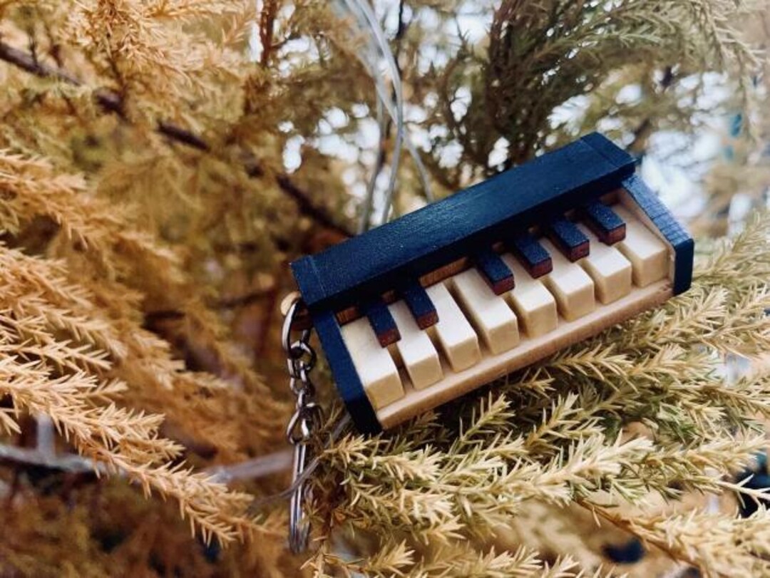Mini Keyboard Key Ring Personalized Wooden Piano Keychain | Mini Keyboard Key Ring | Custom ...