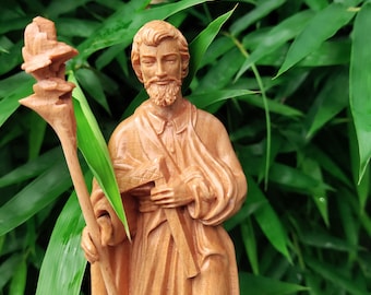 Saint Joseph Carpenter Wooden Statue, Wooden Statue Of Saint Joseph The Worker, Holy Father St Joseph Figurine, Fathers Day Gifts