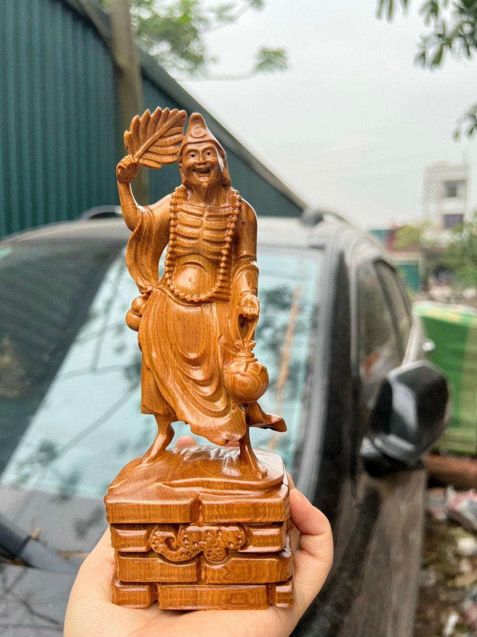 濟公木像、転生仏像、僧侶彫刻（20 cm） - Etsy 日本