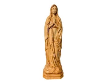 Wooden Virgin Mary Statue, Mother Mary Sculpture (20/30cm)